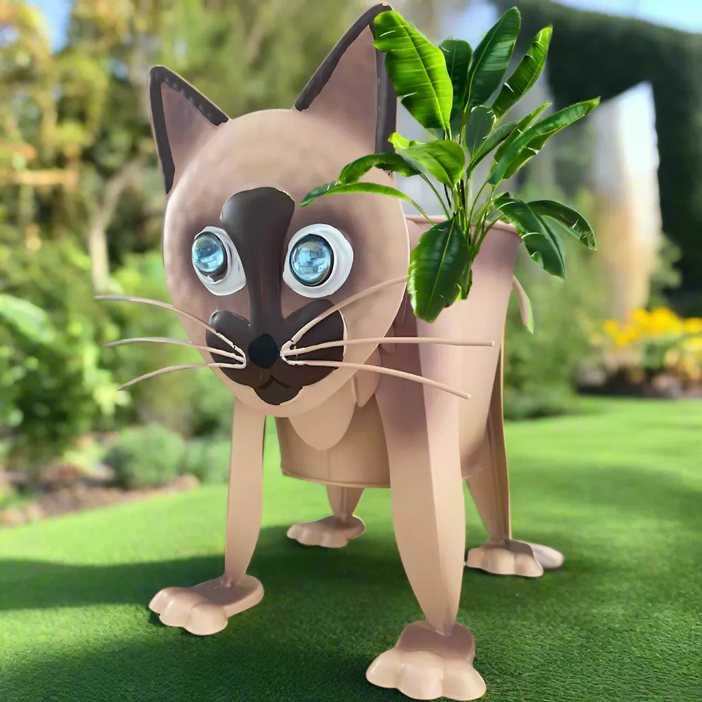 Nodding Head and Tail Cat Plant Holder