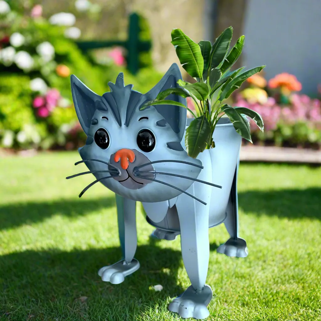 Nodding Head and Tail Cat Plant Holder