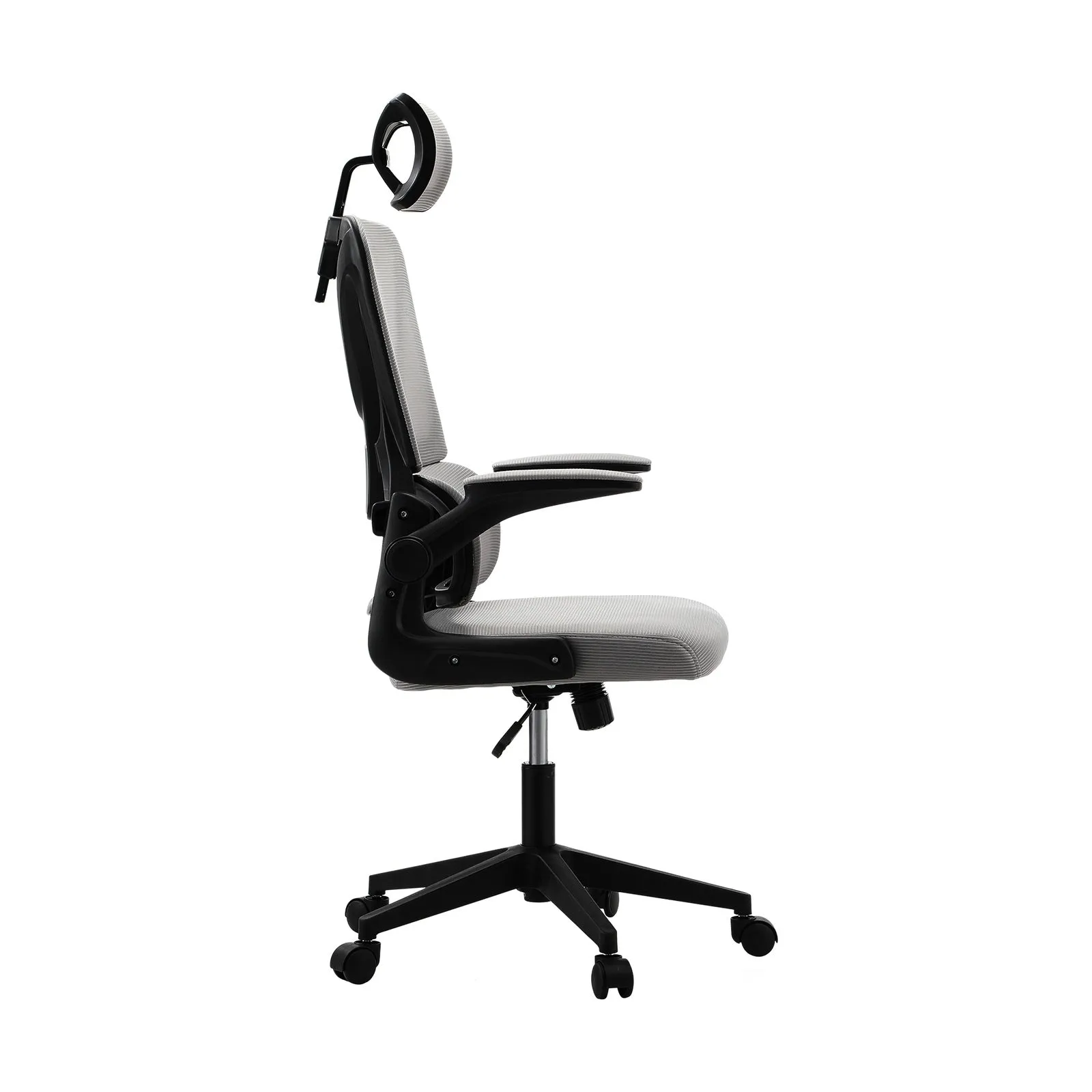 Oikiture Mesh Office Chair Adjustable Lumbar Support Reclining D-Shape BK&GY