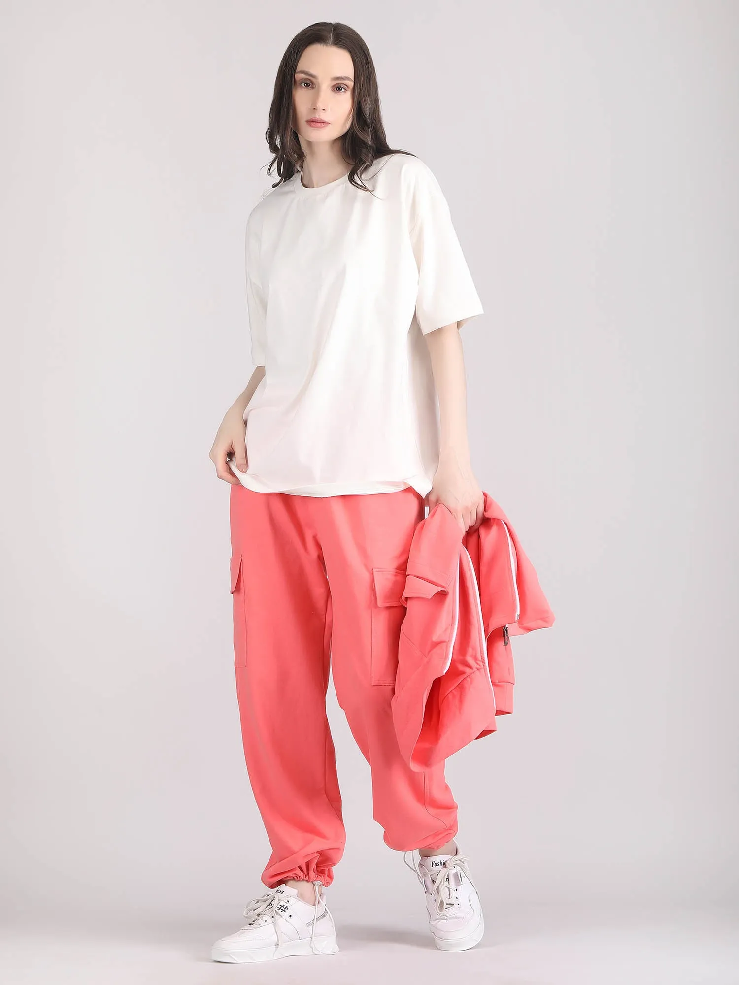 Oversized Cotton shacket co ord set women