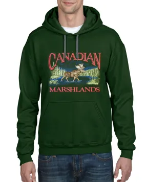 P601H FGN - RETRO CANADIAN HOODIE, MOOSE