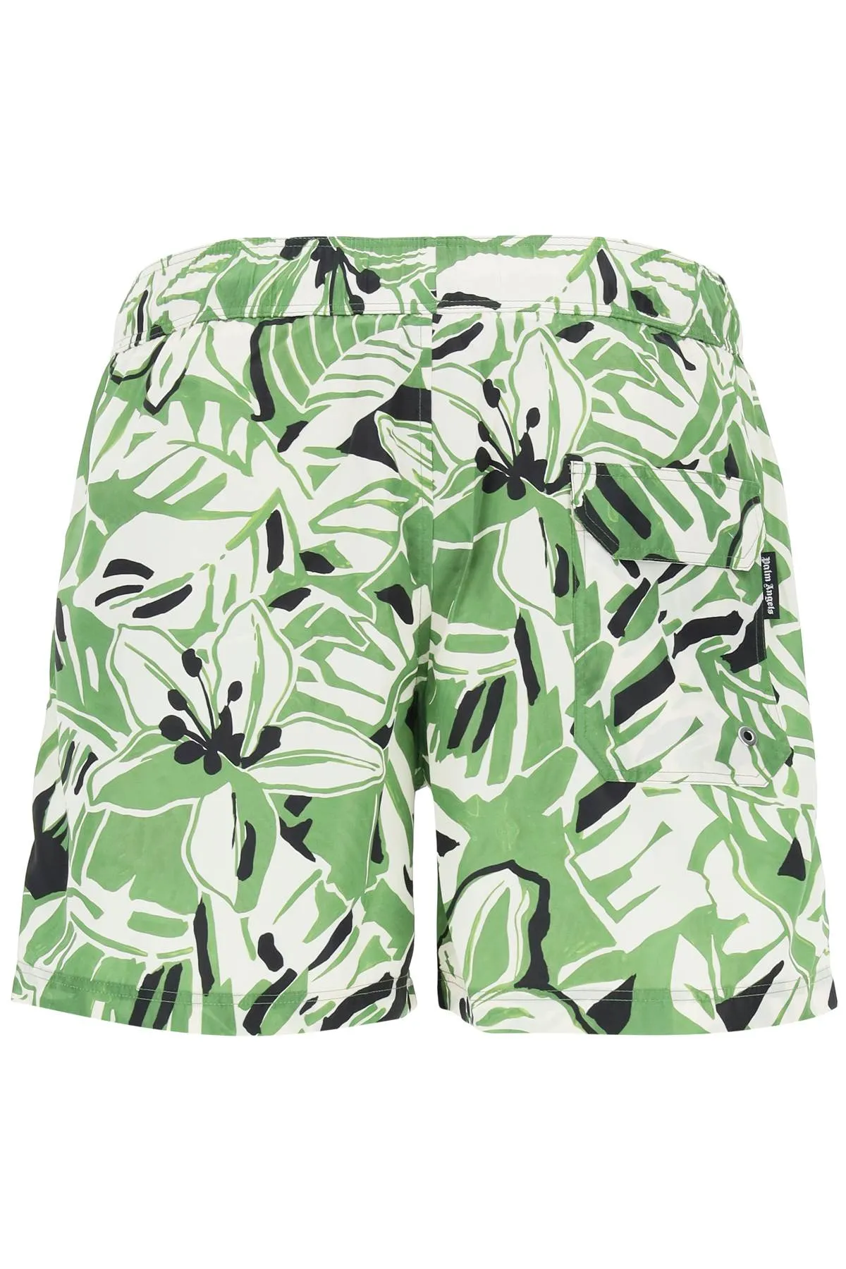 Palm angels swimtrunks with hibiscus print