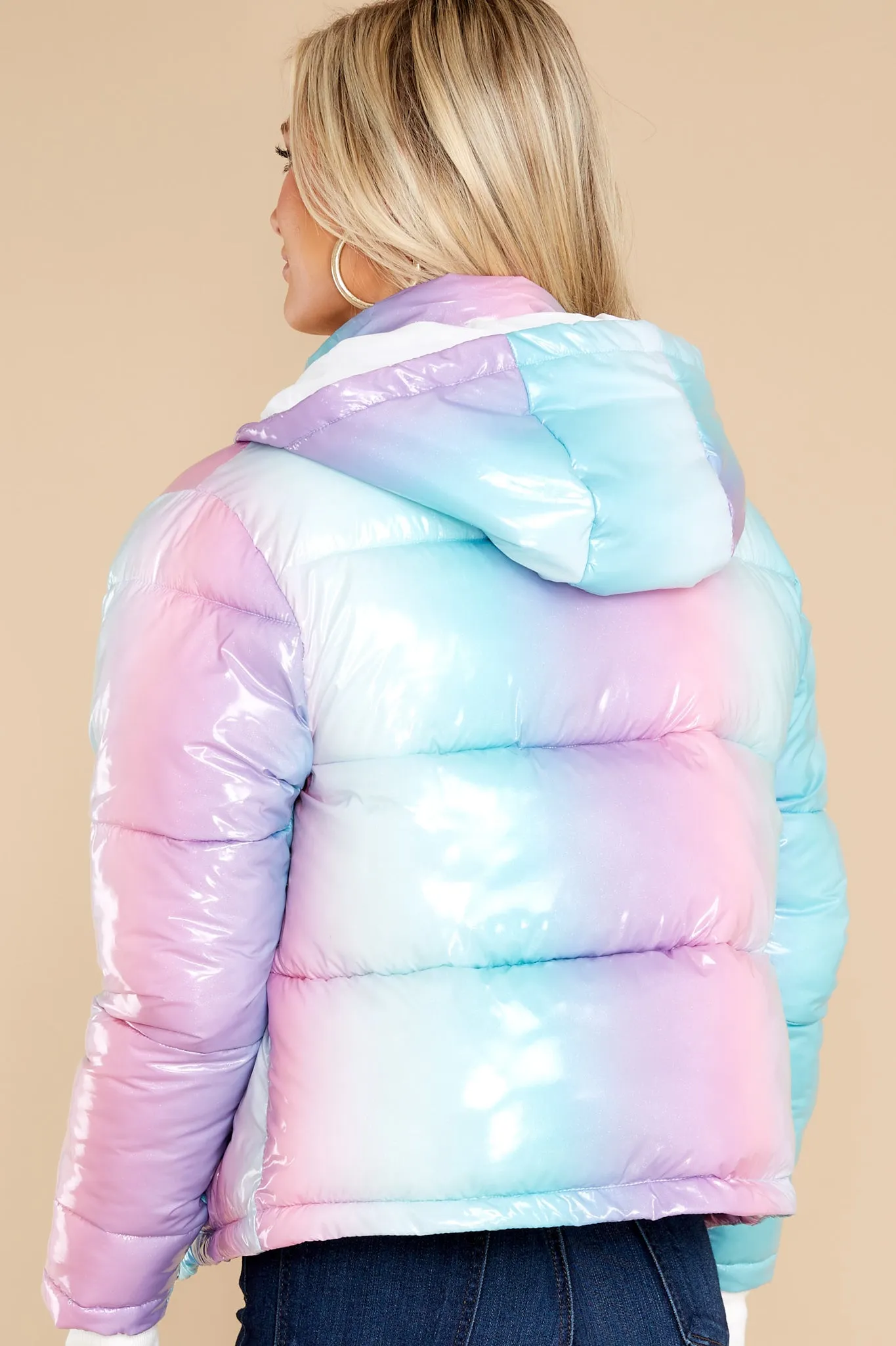 Pastel Ombre Puffer Coat