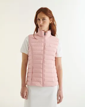 Peach pink Grenada stretch sleeveless puffer jacket