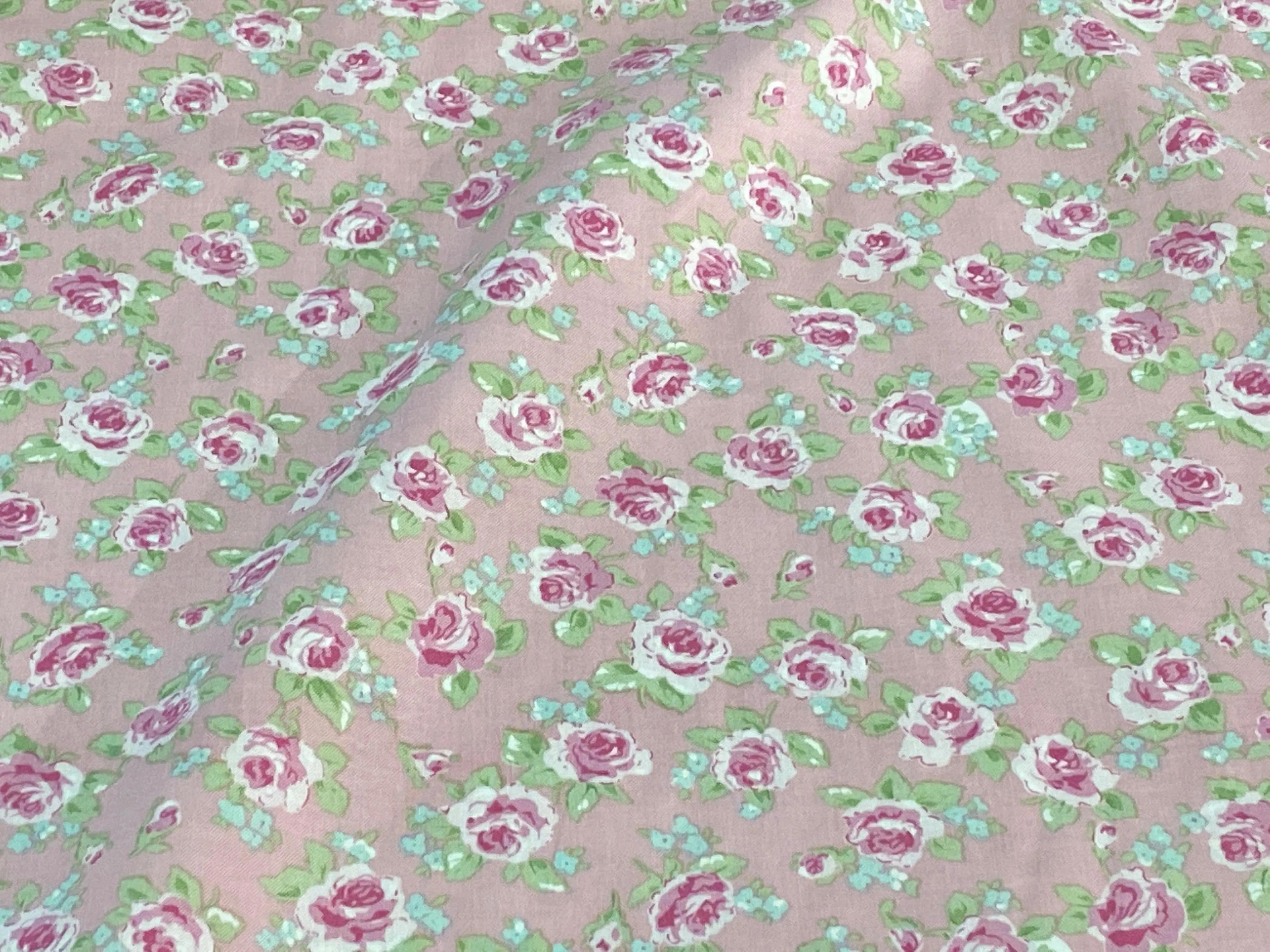 Pink Roses - Korean Patchwork Cotton