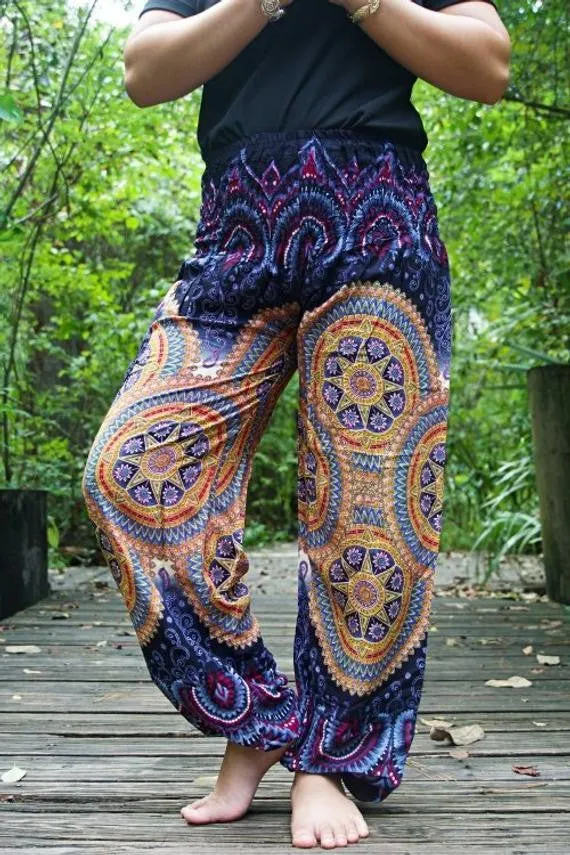 PSYCHEDELIC Women Boho Pants Hippie Pants Yoga