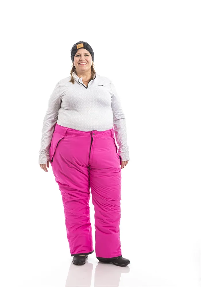 Pull On Plus Size Snow Pant | Pink