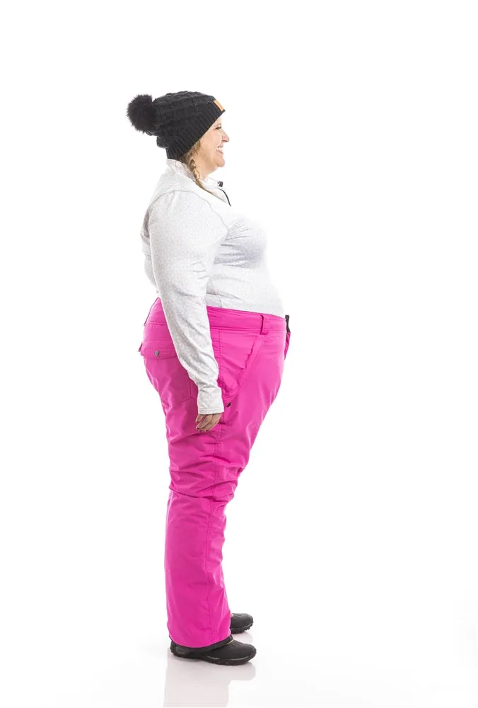 Pull On Plus Size Snow Pant | Pink