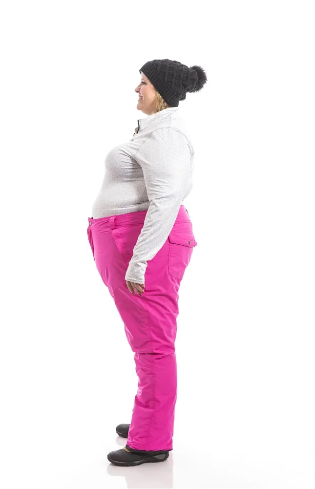 Pull On Plus Size Snow Pant | Pink