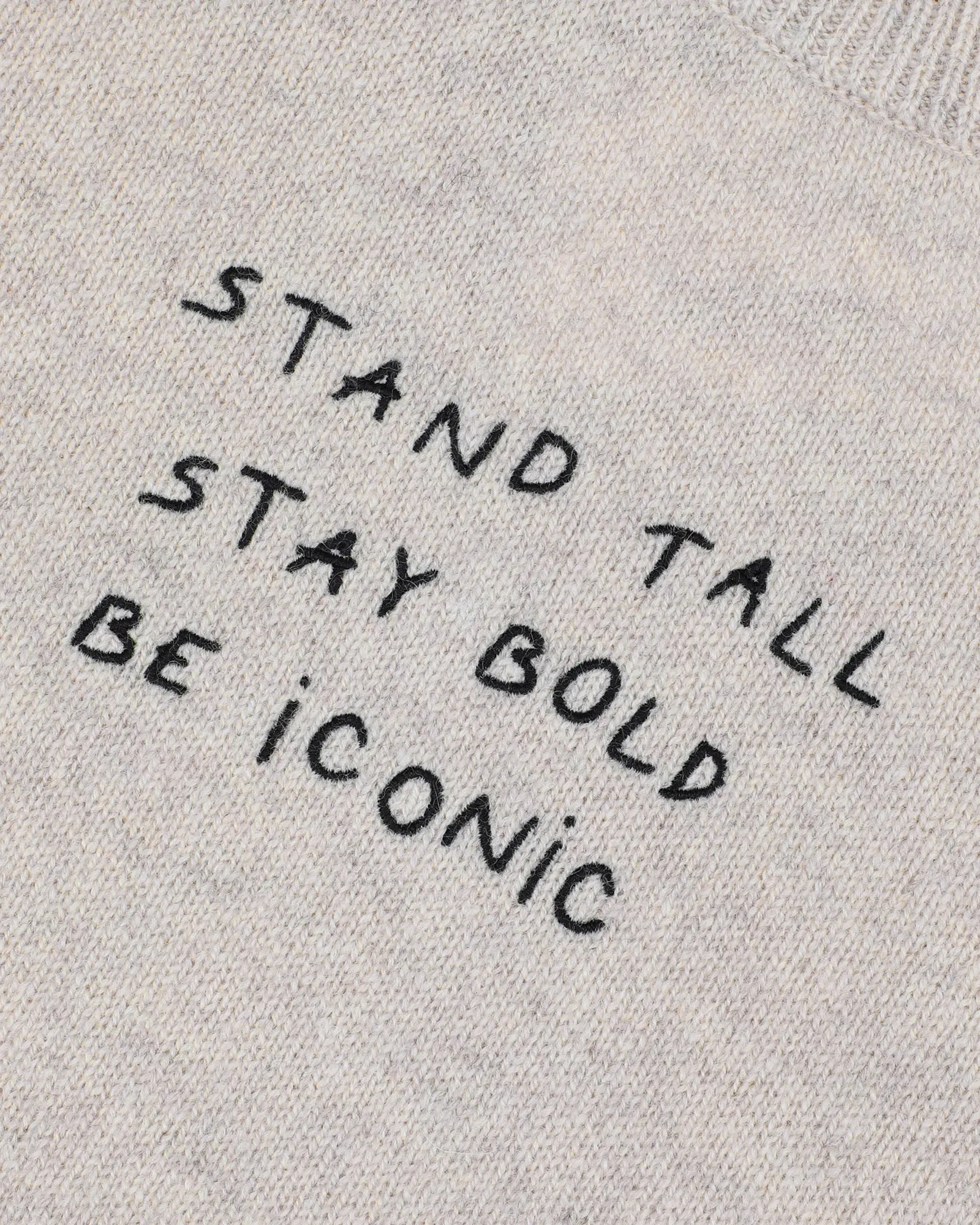 "Stand Tall Be Iconic" choiseul wool sweater