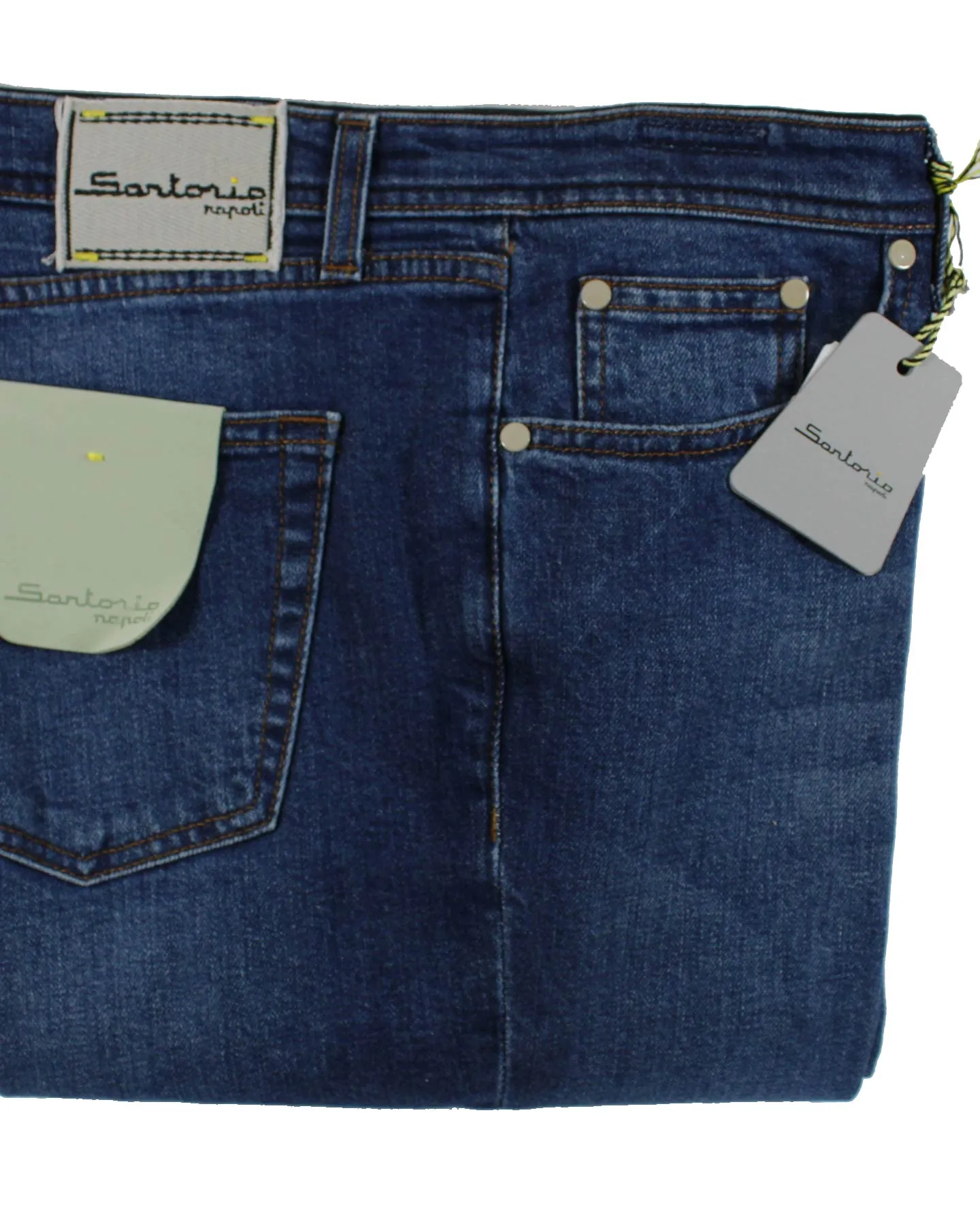 Sartorio Denim Blue Jeans Slim Fit Button Fly 34 SALE