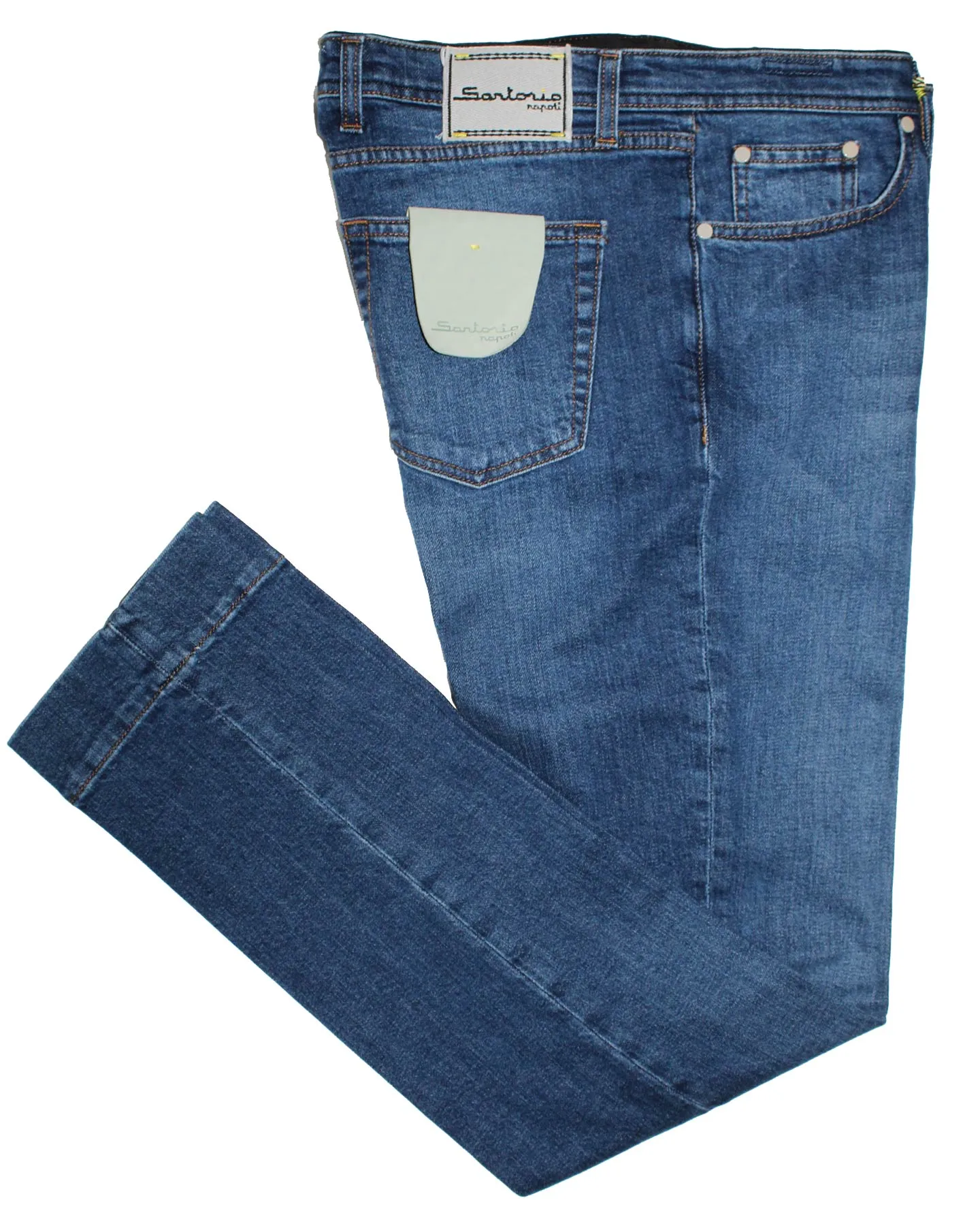 Sartorio Denim Blue Jeans Slim Fit Button Fly 34 SALE