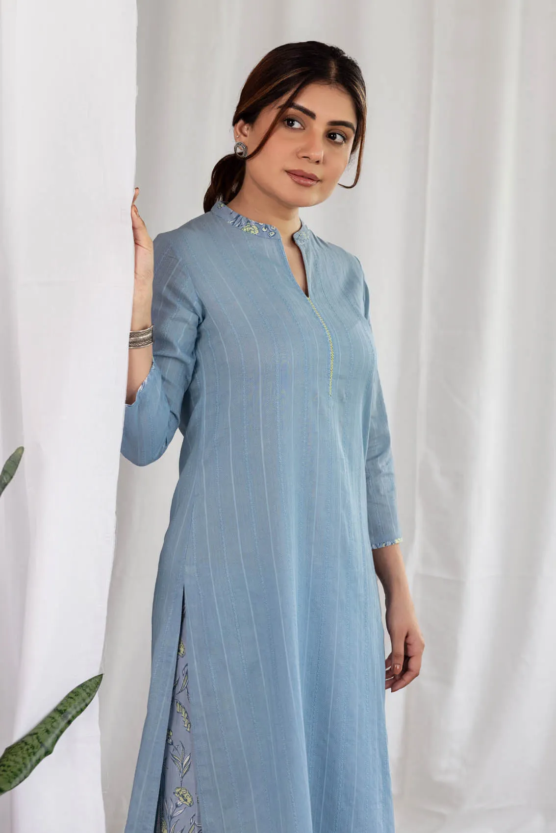 Sky Blue Dobby Kurta