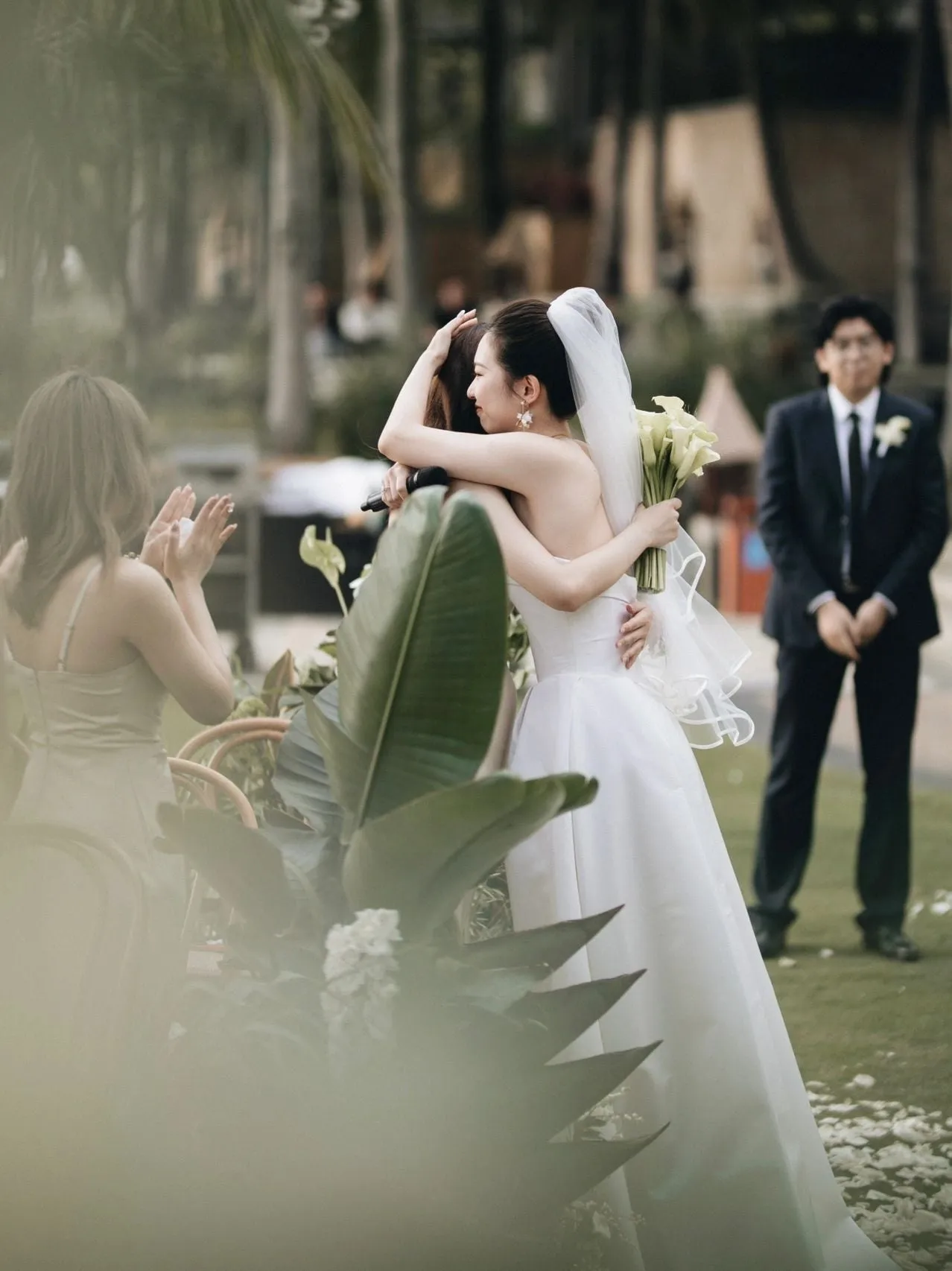 Strapless Simple Silk Country Wedding Dress