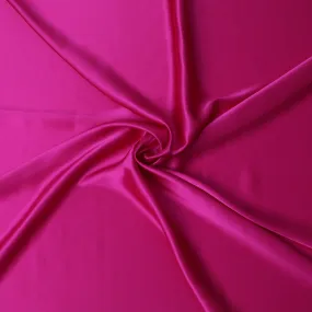 Striking Fuchsia Pure Silk Satin Fabric, 110 cm Width-20049