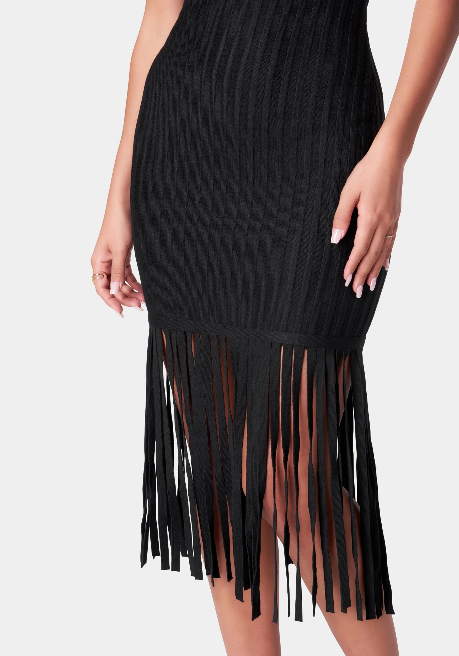 Sweater Fringe Dress