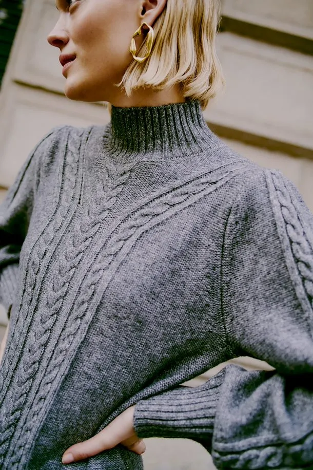 The Mania Cableknit Sweater Dress - PLUS