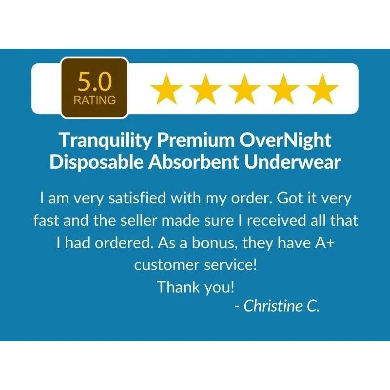 Tranquility Premium OverNight Disposable Absorbent Underwear