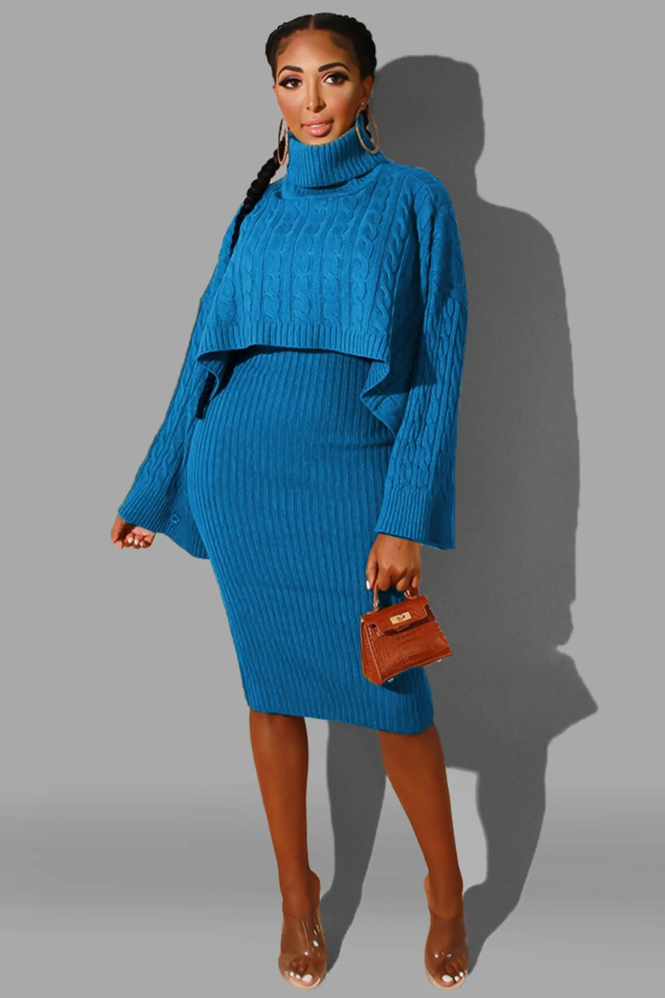 Turtleneck Sweater Dress Suits