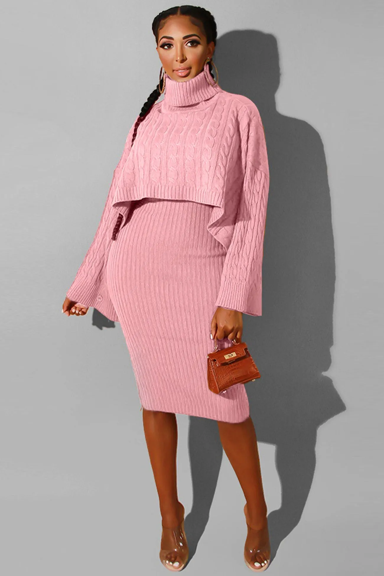 Turtleneck Sweater Dress Suits