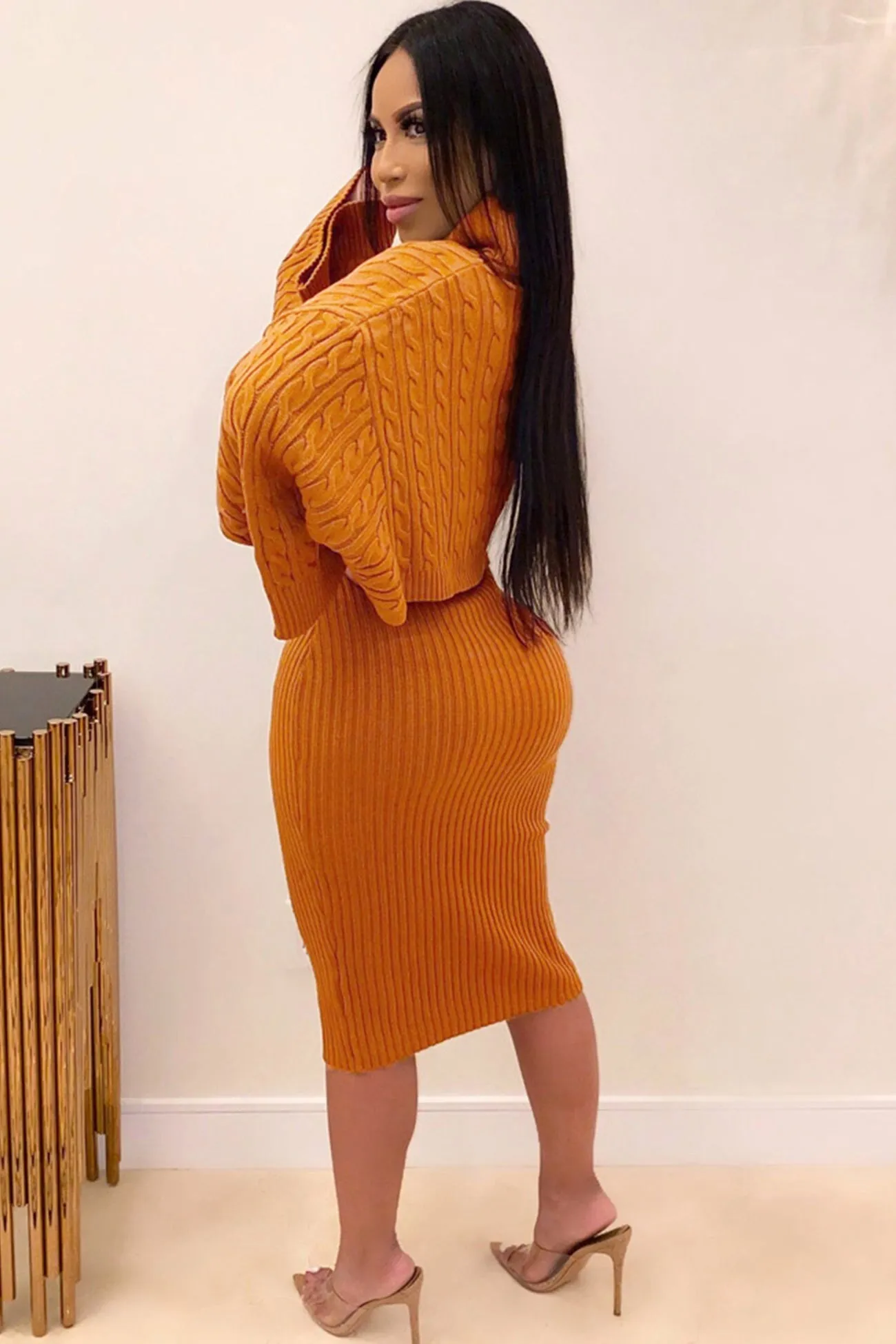 Turtleneck Sweater Dress Suits