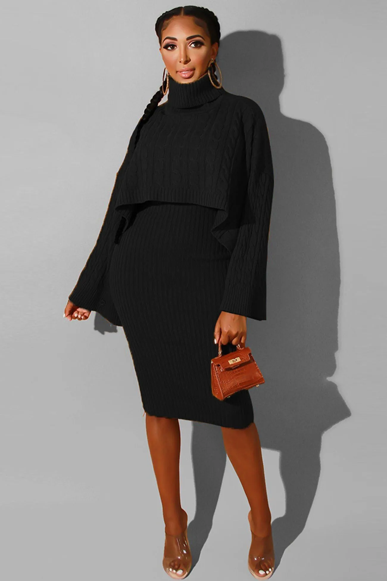 Turtleneck Sweater Dress Suits