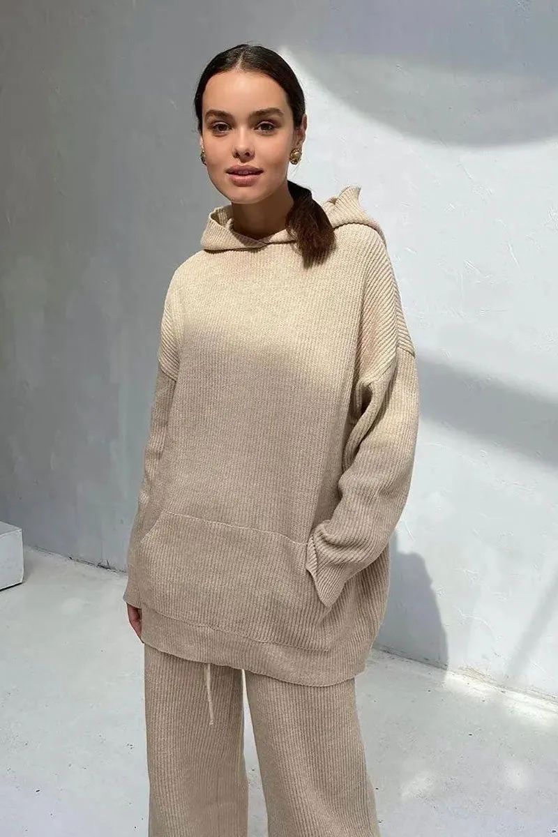 Two-piece Solid Color Hooded Sweater