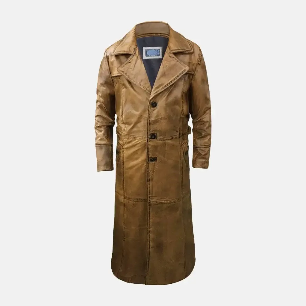 Vanguard Leather Trench Coat men