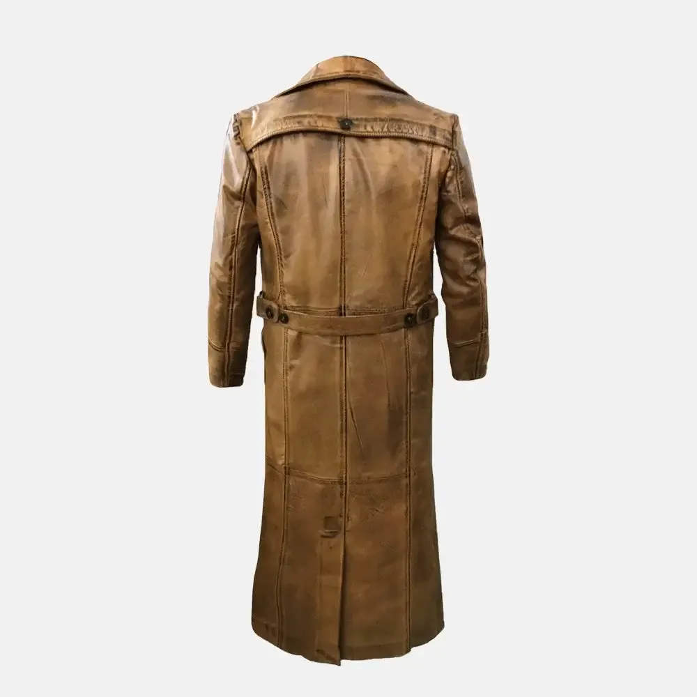 Vanguard Leather Trench Coat men