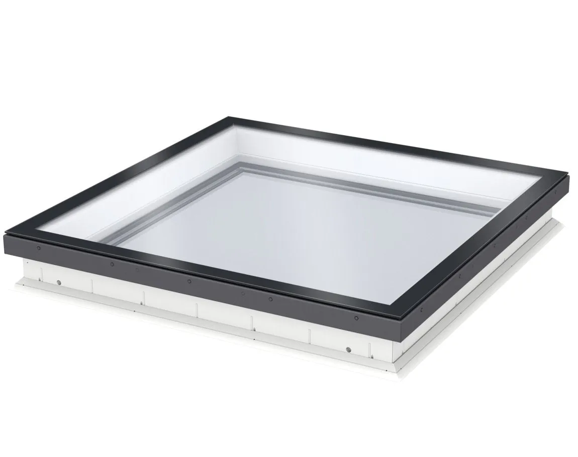 VELUX CFU 060060 S00M Fixed Flat Glass Rooflight Package 60 x 60 cm (Including CFU Double Glazed Base & ISU Flat Glass Top Cover)