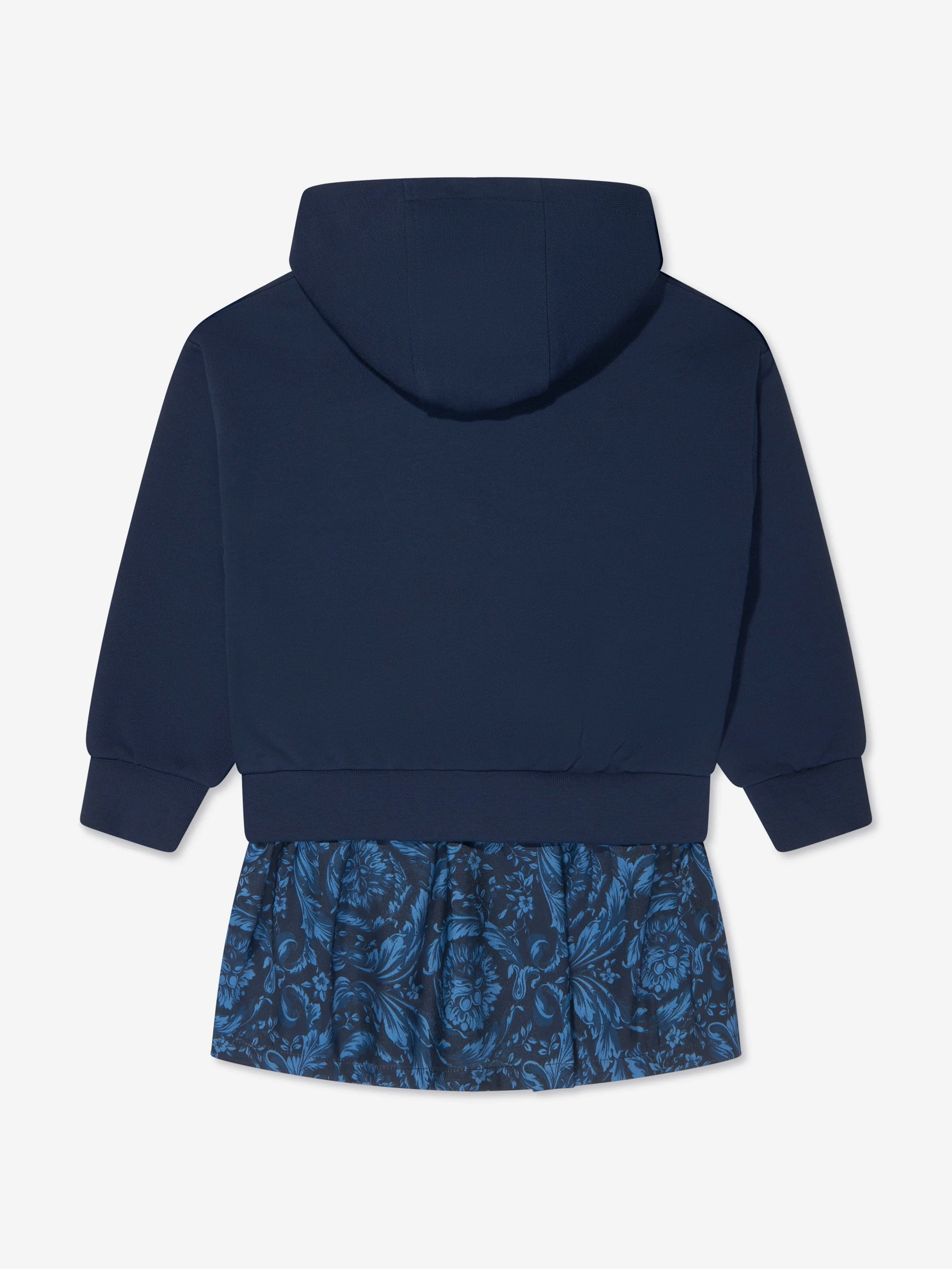 Versace Girls Medusa Sweater Dress in Navy