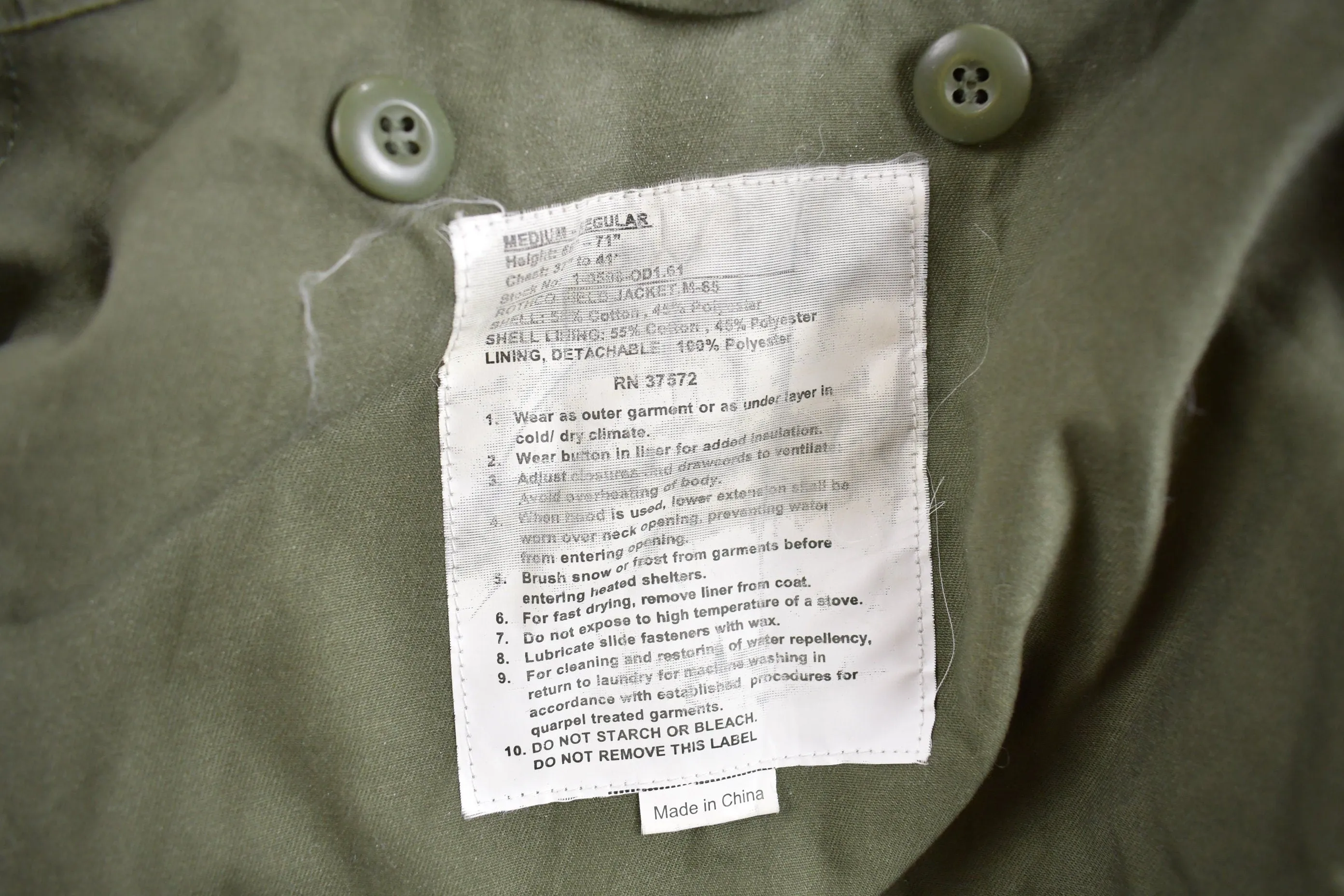 Vintage 1990s M-65 US Military Field Coat