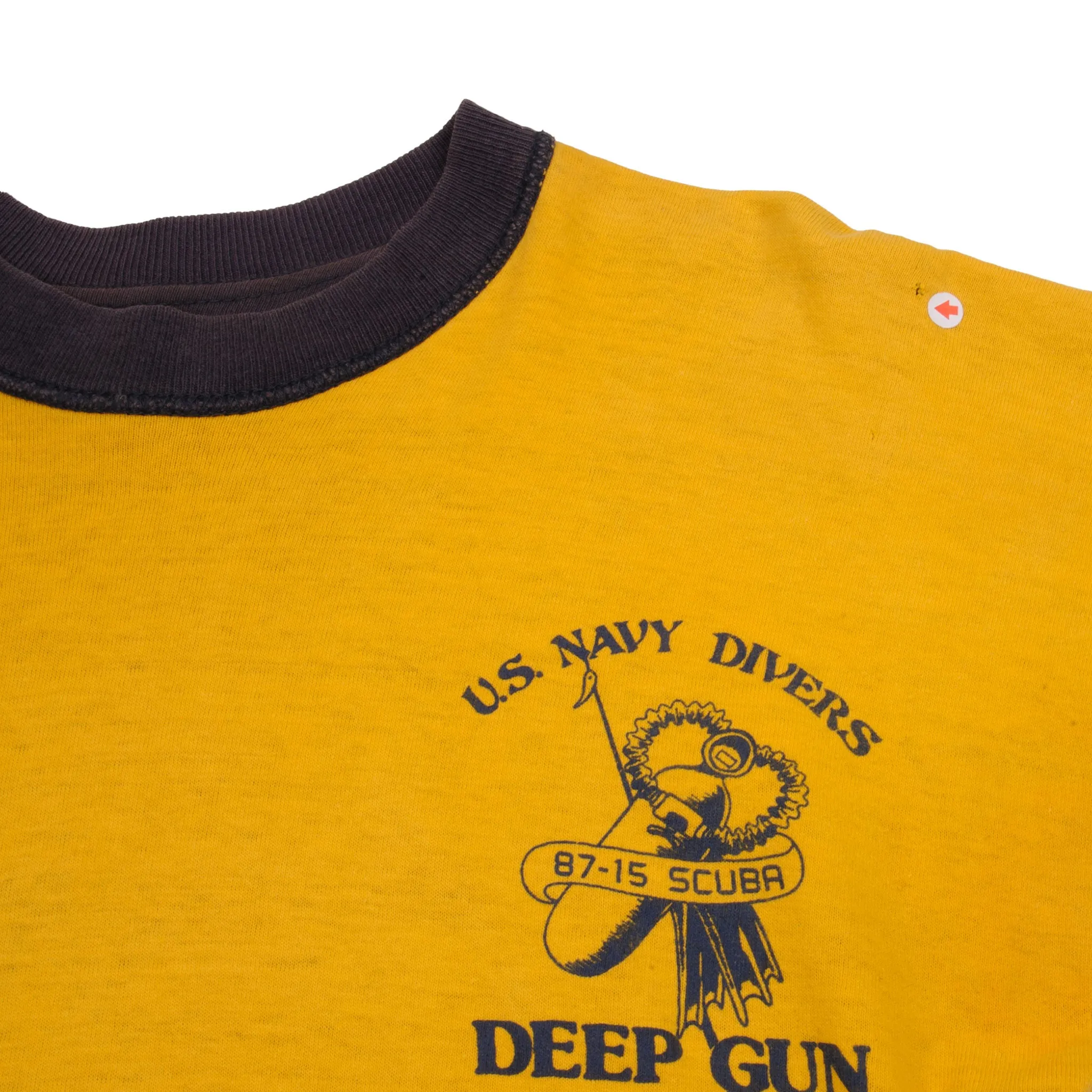 VINTAGE USN US NAVY DEEP SEA DIVERS REVERSIBLE TEE SHIRT 1990S MEDIUM MADE USA