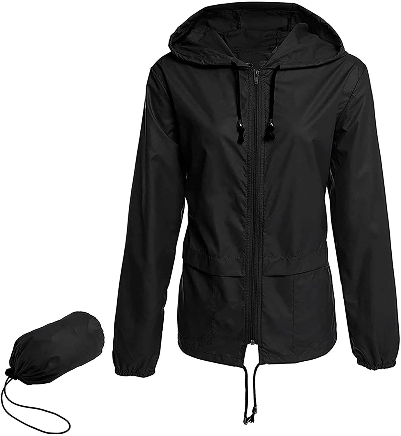 Women Rain Coats Lightweight Waterproof Outdoor Rain Jacket Hooded Packable Raincoats