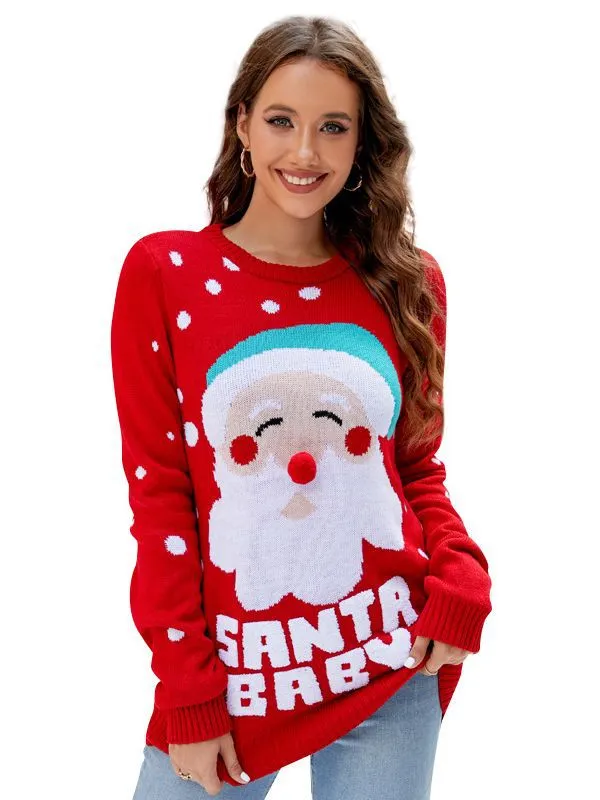 Women Santa Pullover Sweater