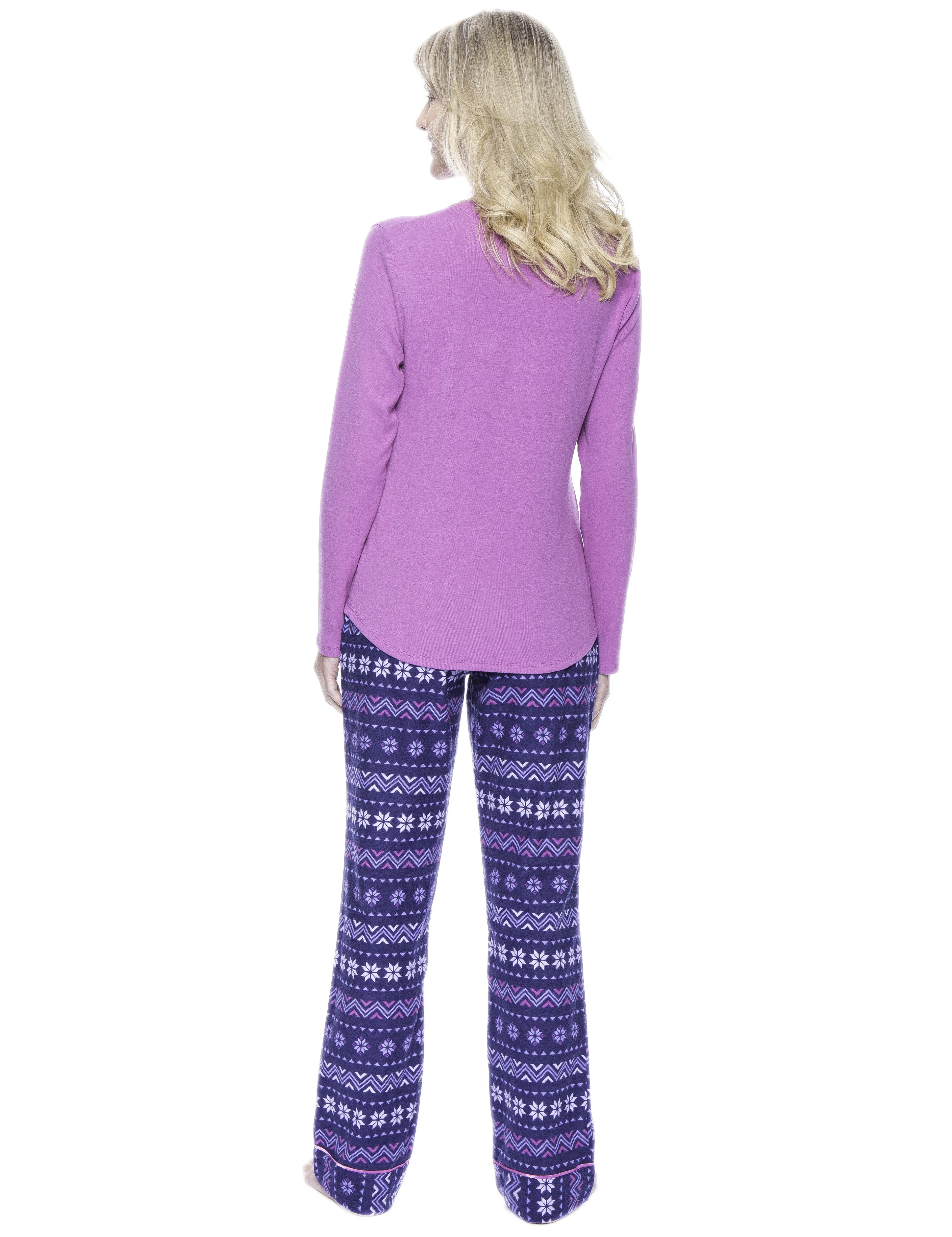 Womens Premium 100% Cotton Flannel/Thermal Loungewear Set