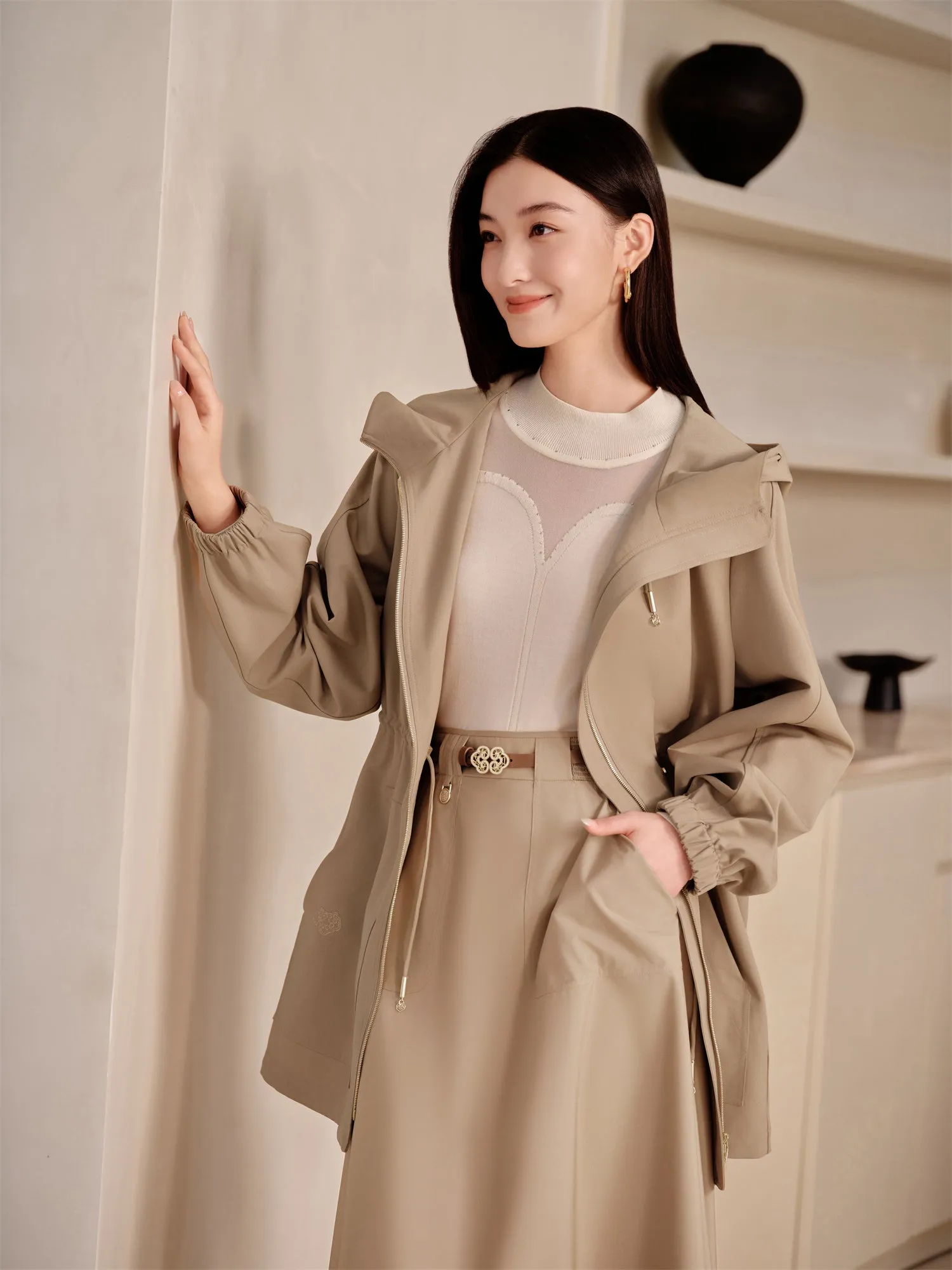 YAYING Wool Trench Coat EPJAW7305AE