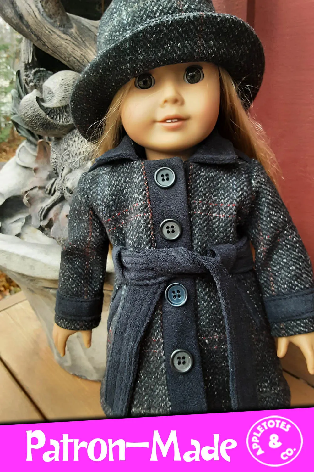 Yorktown Coat 18 Inch Doll Sewing Pattern