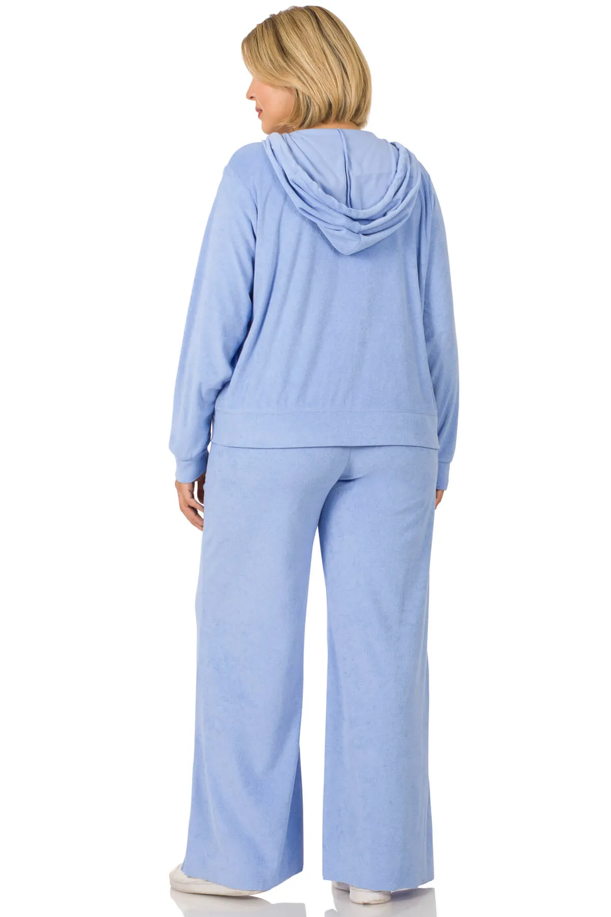 Zip Up Hoodie Jacket and Drawstring Pants | Two-Piece Set